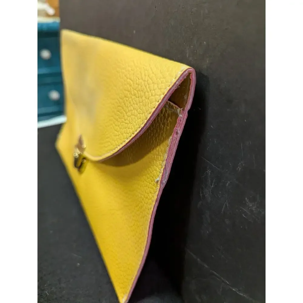 Vegan Pebbled Leather Conververtible Clutch Purse Shoulder Bag gold chain clasp